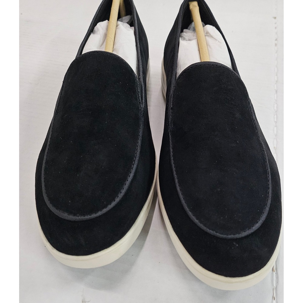 ED Ellen DeGeneres Antona Black Kid Suede‎ Slip On Loafers Womens Size 9W Wide